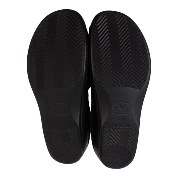 Finn Comfort Jersey Ankle Strap Black Leather Sandals Size EU38 US 7-7.5 #1243 - Picture 7 of 10